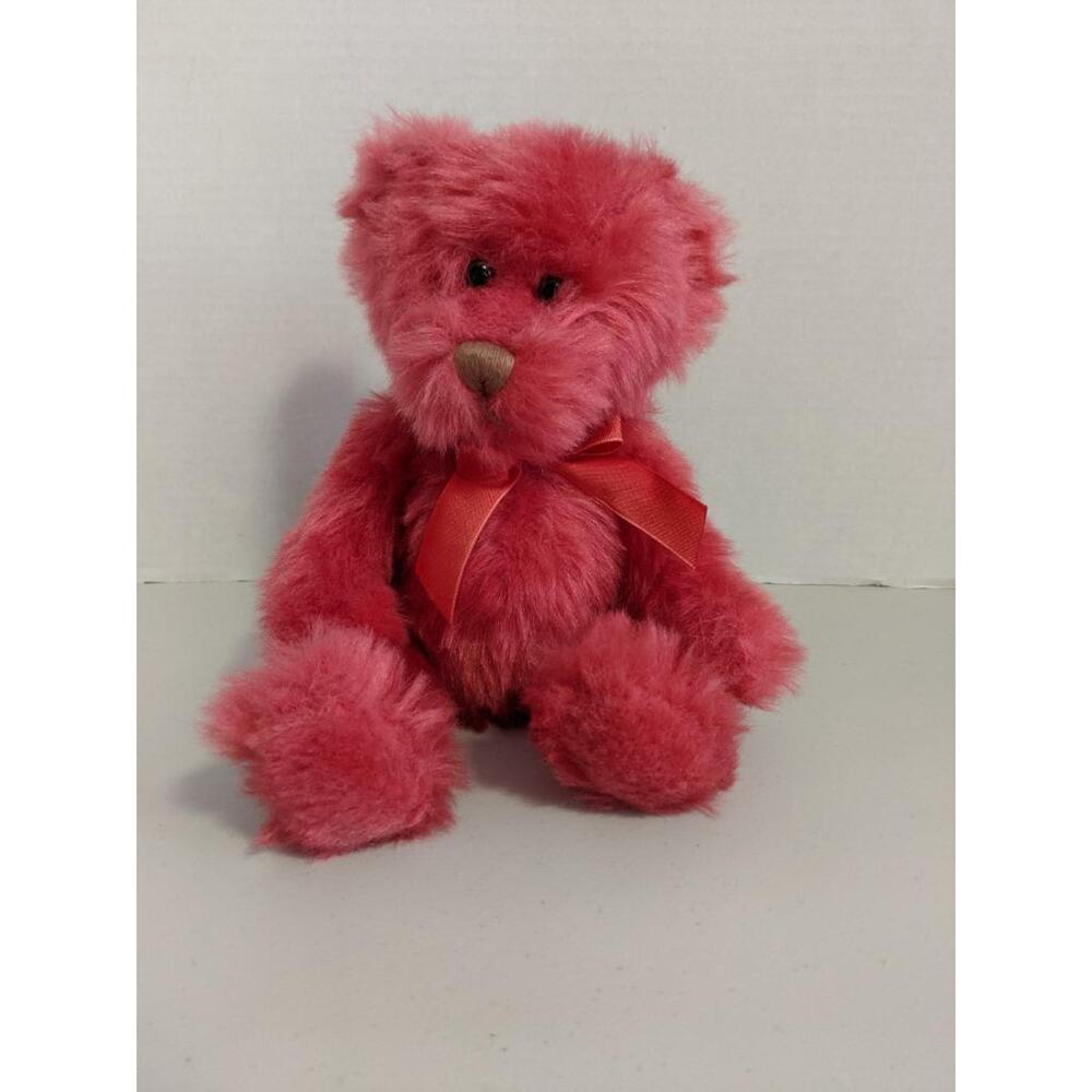 Russ 11" Jubilee Hot Pink Teddy Bear Beanbag Plush -0220T17